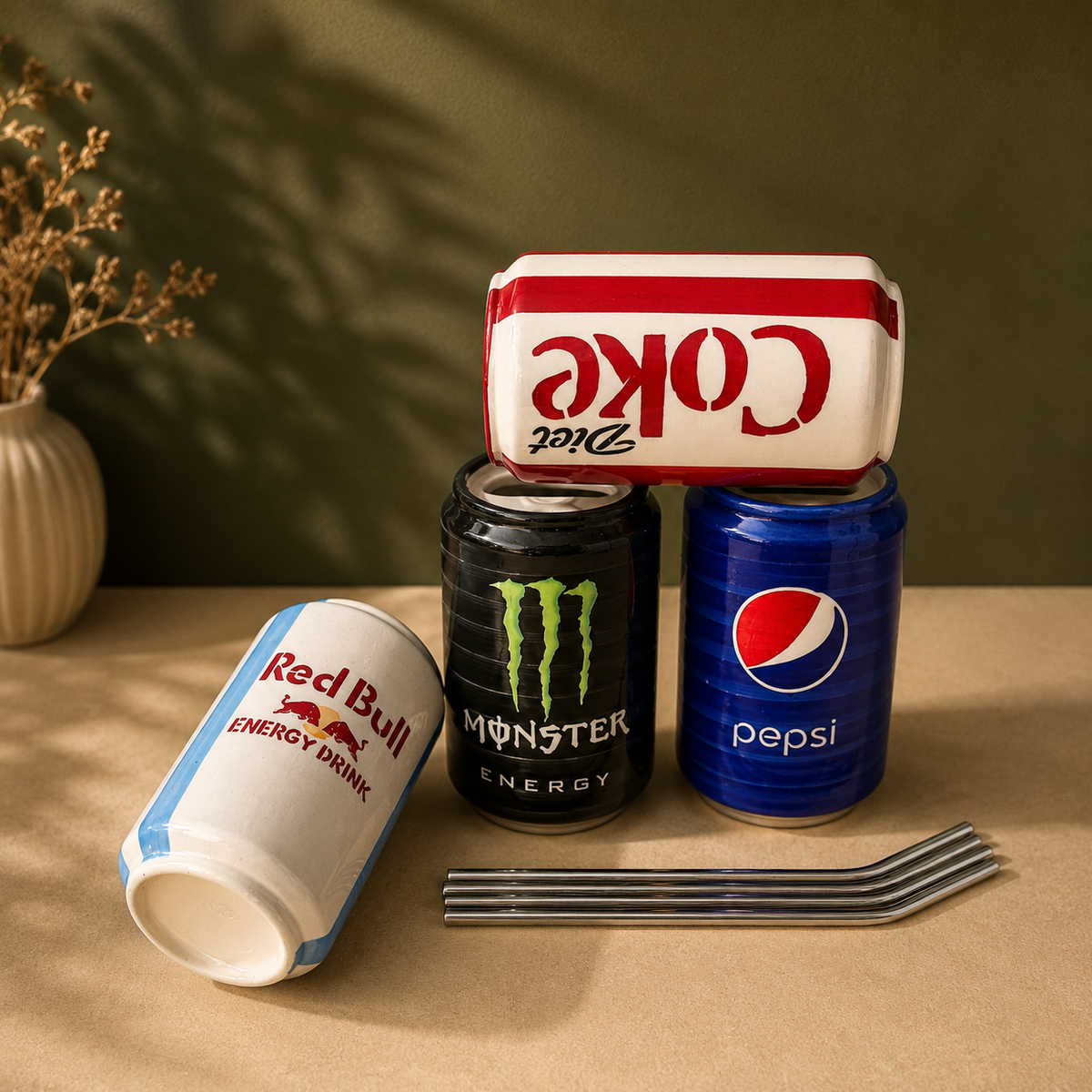 ft-set.jpg → alt: "Retro soda-can ceramic cups with straws, novelty gift set of 4